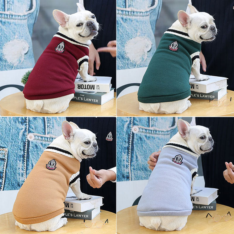 College Style Dog Sweater